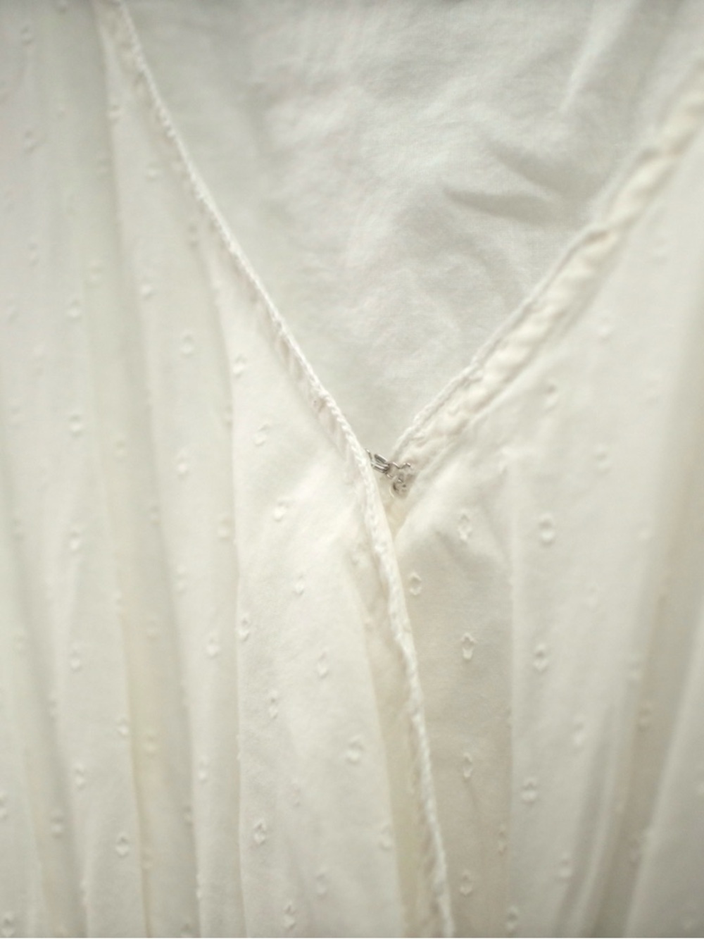 JessaKae XL Cotton White Faux Wrap Midi Dress with Elastic & Tie Waist - Picture 4 of 9